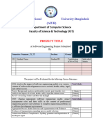 SE - Project Report Template - Mid Term (OBE) - v2