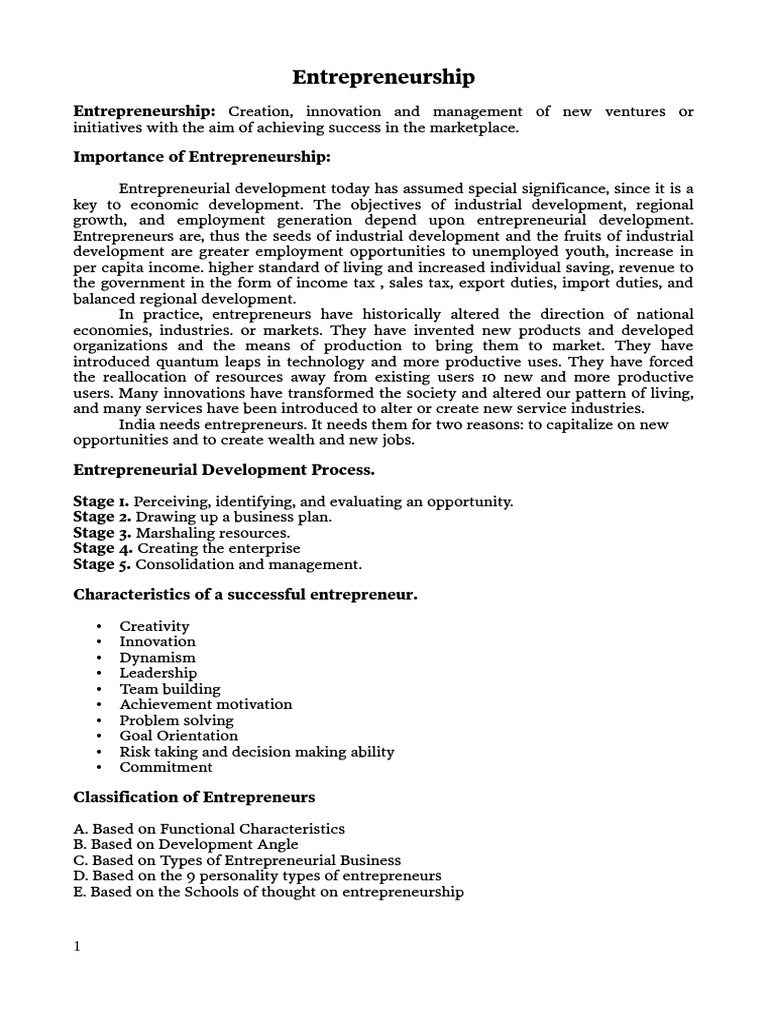Entrepreneurship Pdf Entrepreneurship Leadership