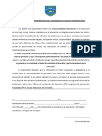 COMPROMISO, Repsonsabilidad de Los Padres o Adulto Significativo.