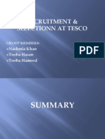 Recruitment & Selectionn at Tesco: Nashmia Khan Tooba Hasan Tooba Hameed