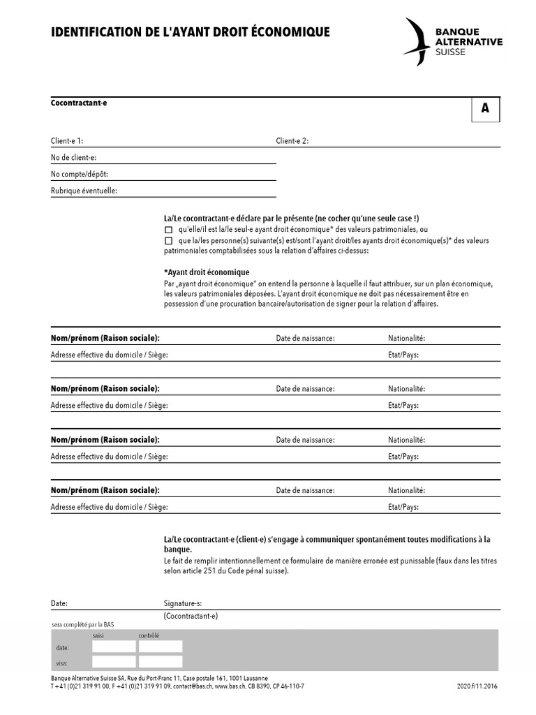 Formulaire A | PDF