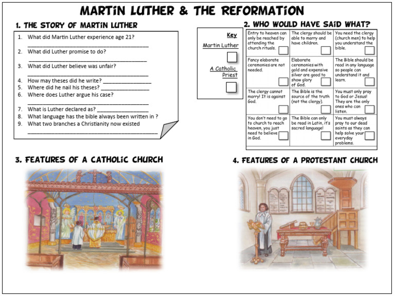 Martin Luther Worksheet PDF
