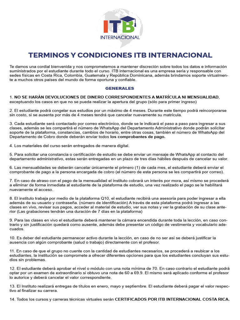 Condiciones Generales