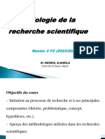 Cours Méthodologie de La Recherche Master 2 CA