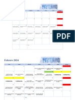 Calendario de Aseo Baños Planta