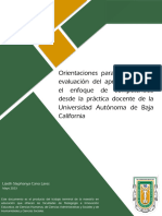 Orientaciones para Promover La Evaluación Del Aprendizaje Bajo El Enfoque Por Competencias.