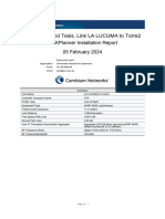 Link - LA LUCUMA To Torre2 - Installation - Report