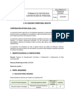 Términos de Referencia Contratación de Personal: C-101 Asesor/A Territorial Bogotá Corporación Opción Legal (Col)