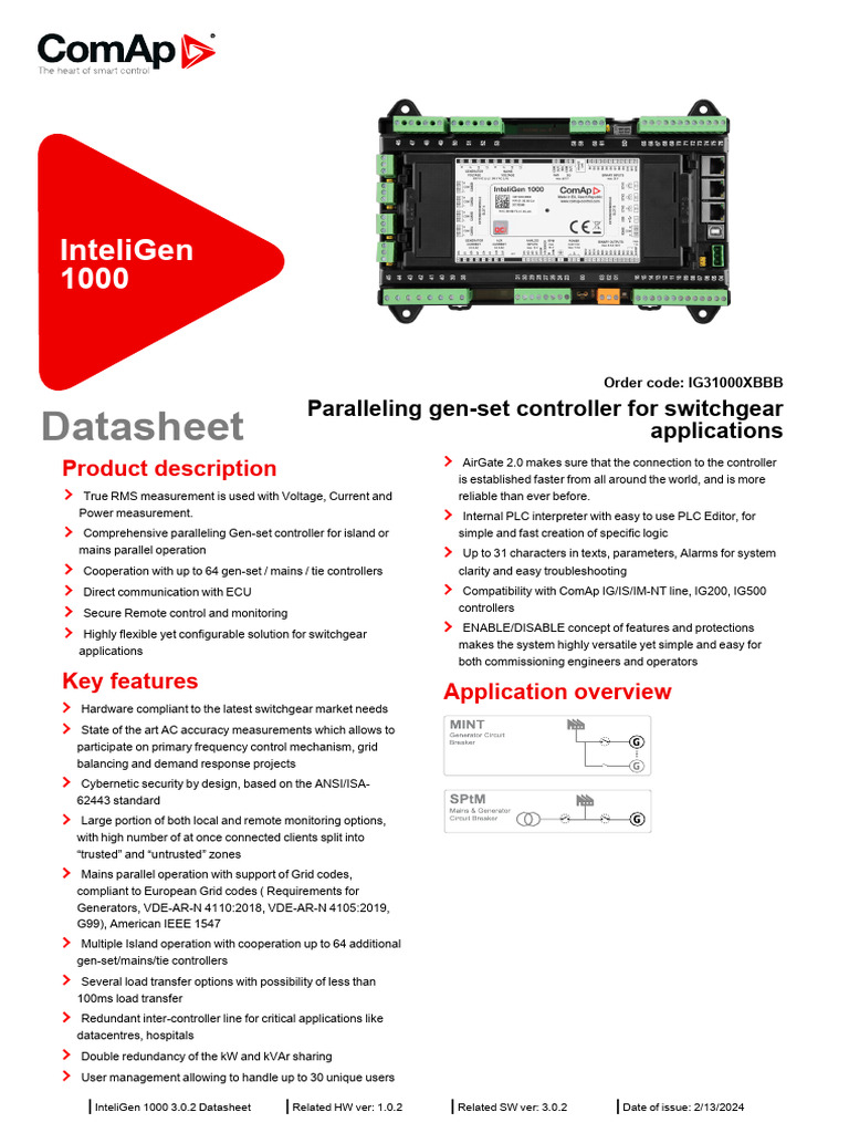 Inteligen 1000 3 0 2 Datasheet Pdf Power Supply Mains Electricity