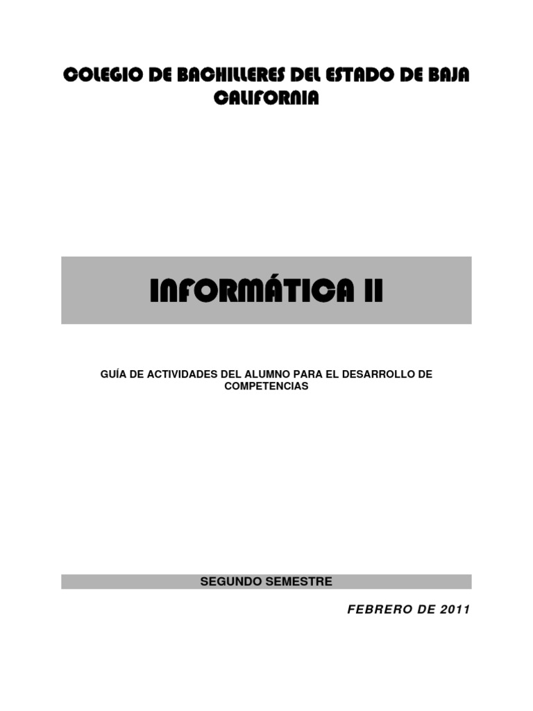 Informatica Ii | PDF | Algoritmos | Lenguaje de programación