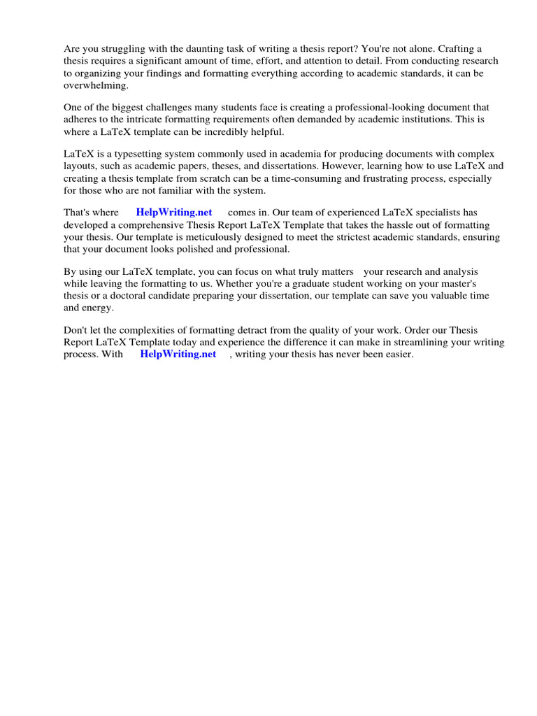 Thesis Report Latex Template | PDF | Page Layout | Thesis