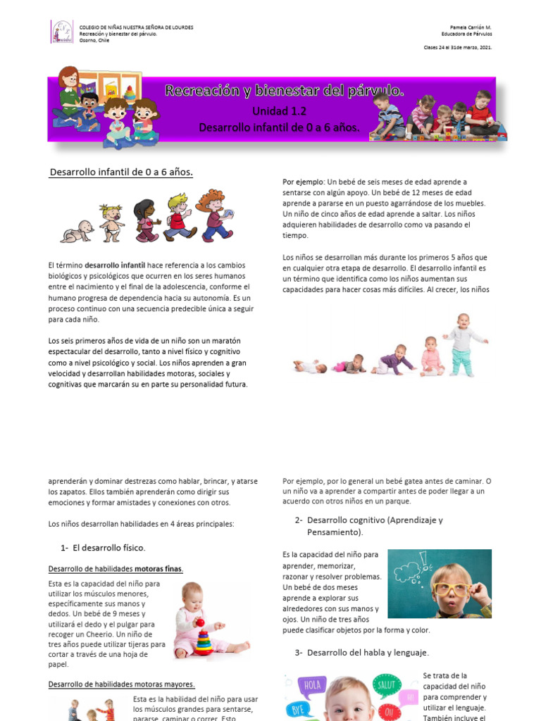 2 - Desarrollo Infantil de 0-6. | PDF | Desarrollo infantil | Las emociones
