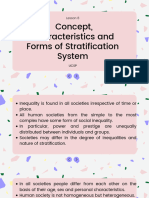 Lesson 8 Concept, Characteristics and Forms of Stratification System