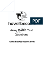 Army BARB Test Questions Workbook