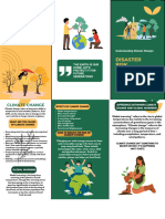 Green Yellow Illustration Climate Change Trifold Brochure (13 X 8.5 In)