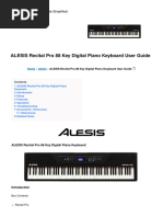 Recital Pro 88 Key Digital Piano Keyboard Manual