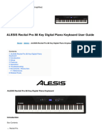 Recital Pro 88 Key Digital Piano Keyboard Manual