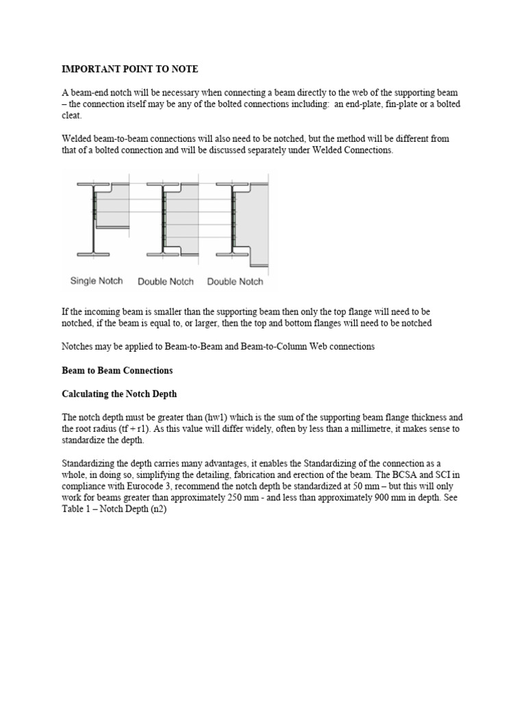 Notch Connection Guidelines for Beams | PDF | Mechanical Engineering