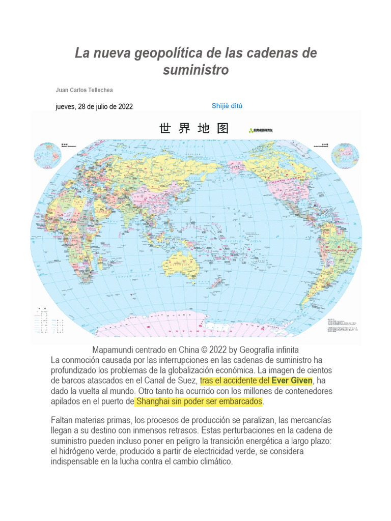 La Nueva Geopolítica de Las Cadenas de Suministro | PDF | Política