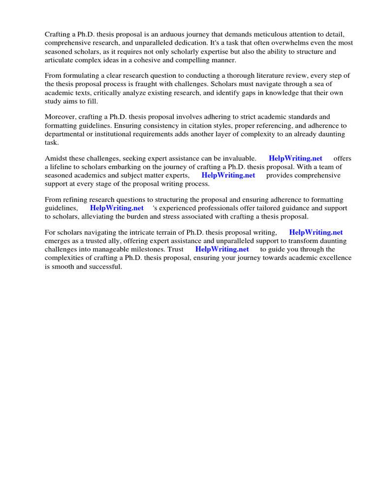 PHD Thesis Proposal Latex Template PDF Thesis Doctorate