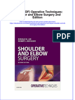 Ebook Ebook PDF Operative Techniques Shoulder and Elbow Surgery 2Nd Edition All Chapter PDF Docx Kindle