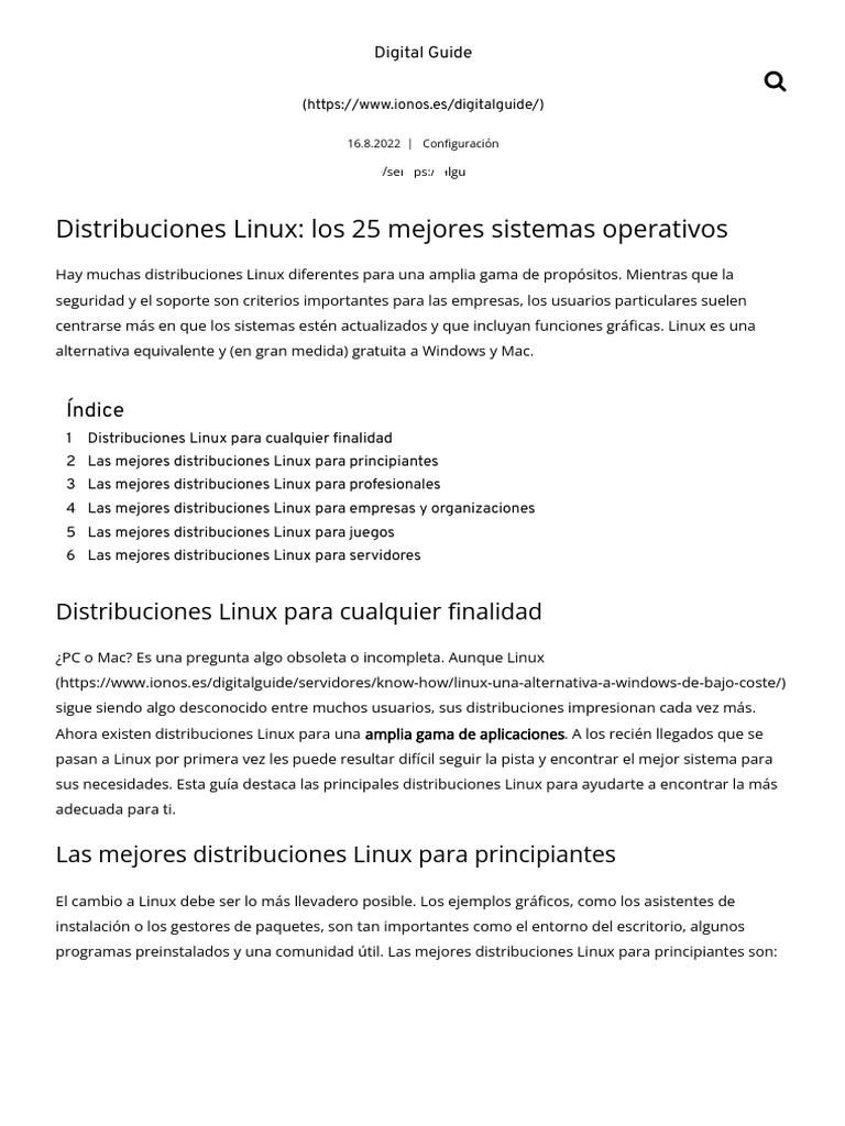 Mejores distribuciones Linux 2022 | PDF | Distribución de Linux ...
