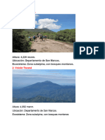 37 Volcanes de Guatemala Con Sus Alturas y Lugares