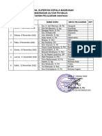 Jadwal Supervisi Kepala Madrasah