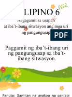 Filipino 6 PPT Q3 Nagagamit Ang Ibat Ibang Pangungusap