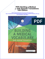 Ebook Ebook PDF Building A Medical Vocabulary With Spanish Translations 10Th Edition All Chapter PDF Docx Kindle