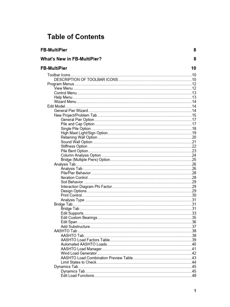 FB-MultiPier Pile and Cap Options | PDF | Deep Foundation | Bridge