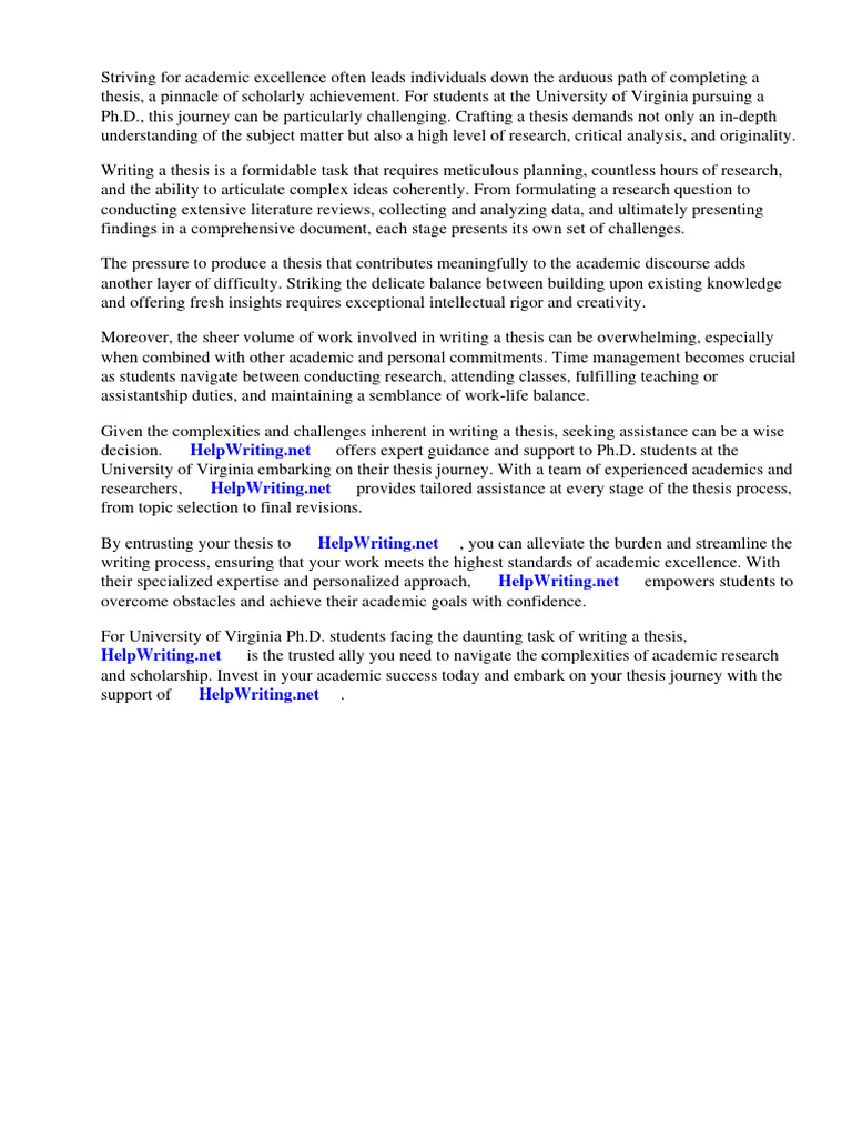 University of Virginia PHD Thesis | PDF | Thesis | Doctor Of Philosophy