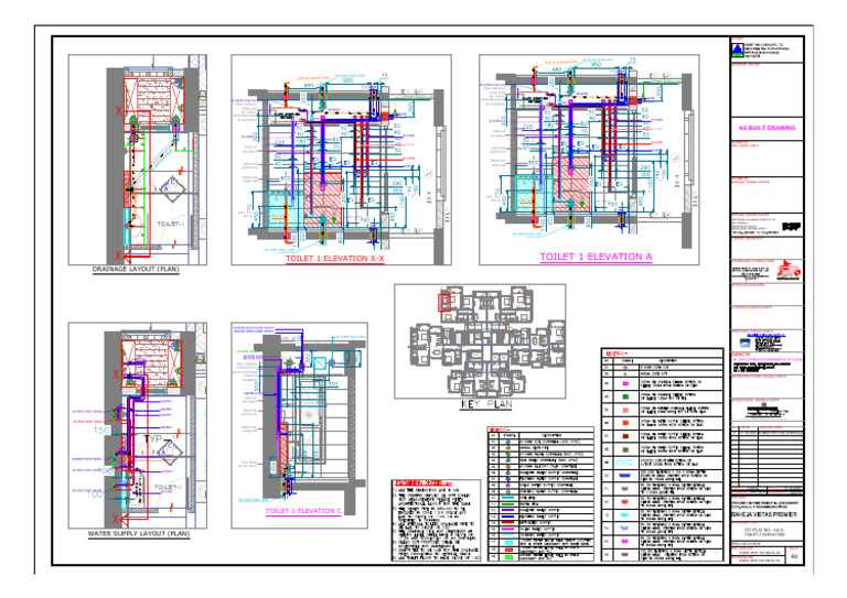Master Toilet Plumbing Layout | PDF | Building Engineering | Hydraulic