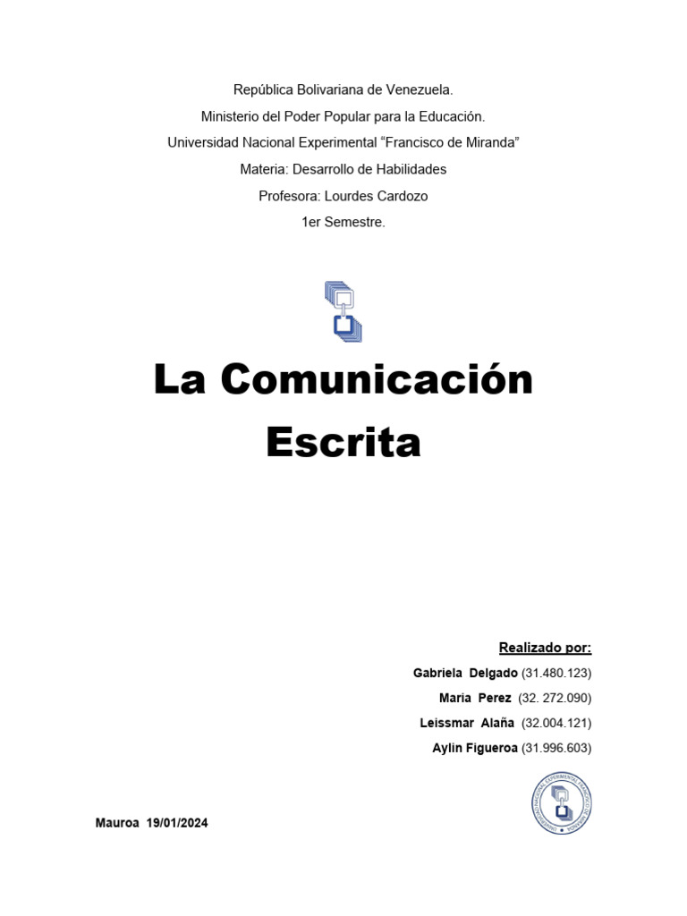 La Comunicacion Escrita Pdf