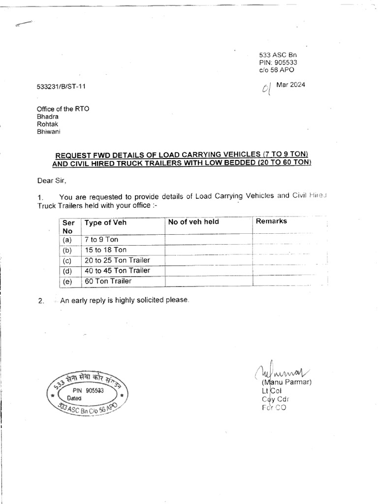 Rto Letter B | PDF