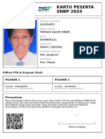 Kartu Peserta SNBP 2024: 424334921 Terince Naomi Mebri 0048884131 Sman 1 Sentani Kab. Jayapura Prov. Papua
