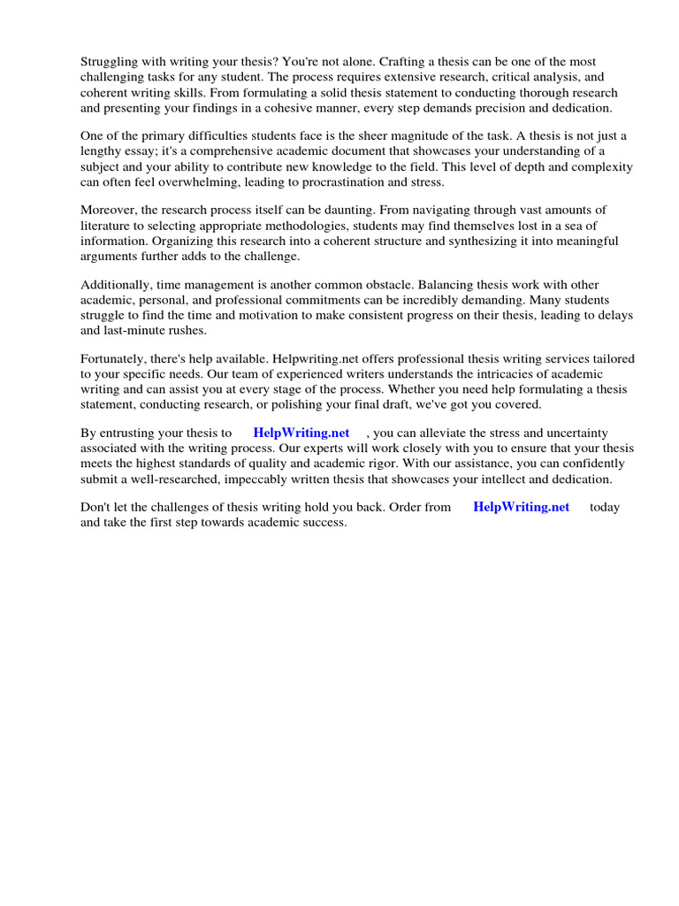 Thesis dummies pdf thesis essays