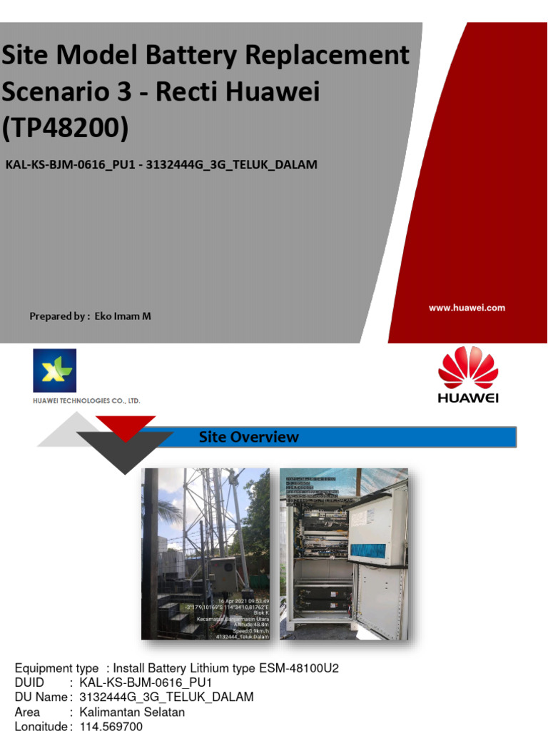 Huawei ESM-48100U2 Battery Installation Guide | PDF | Power (Physics ...