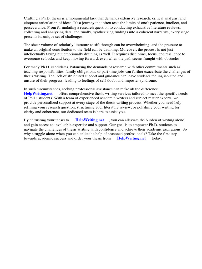 Ph D Thesis Writing Support Pdf Thesis Academic Degree