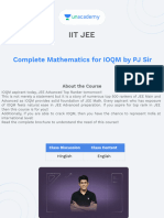 Iit Jee: Complete Mathematics For IOQM by PJ Sir