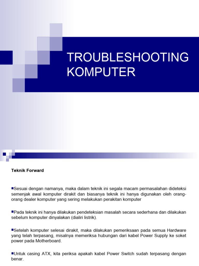 Troubleshoting Komputer Pdf