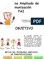 Programa Ampliado de Inmunización PAI: Enfermera Carolina Roldan Romero