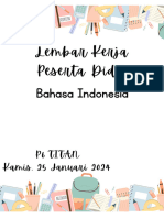 Lembar Kerja Peserta Didik Bahasa Indonesia Kamis, 25 Januari 2024