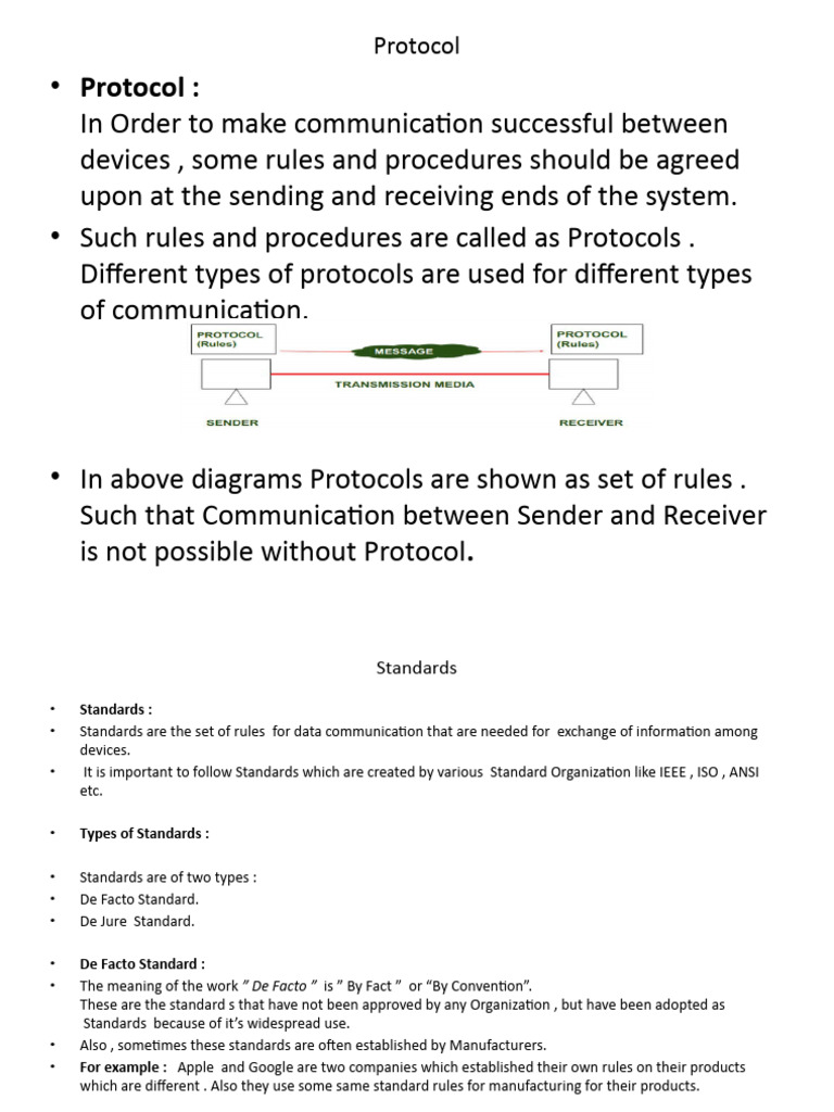 Protocol | PDF | Internet Protocol Suite | Standardization