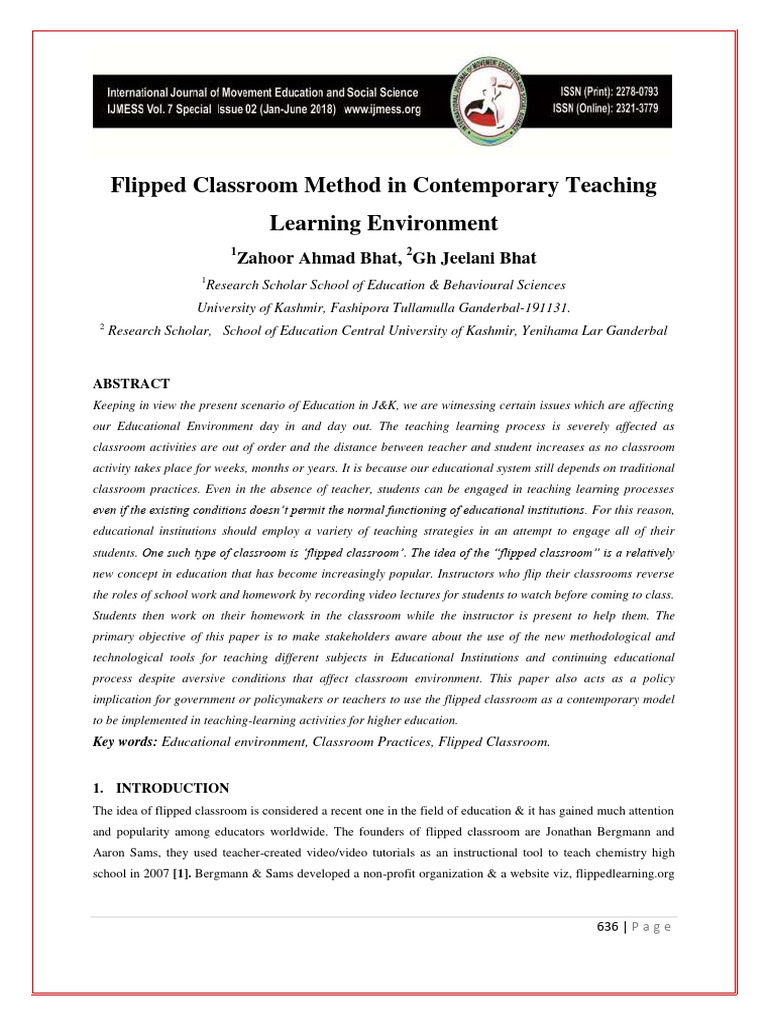 Flipped Classroom Method in Contemporary | PDF | Teachers | Learning