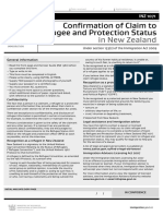 Inz1071 Confirmation of Claim To Refugee and Protection Status