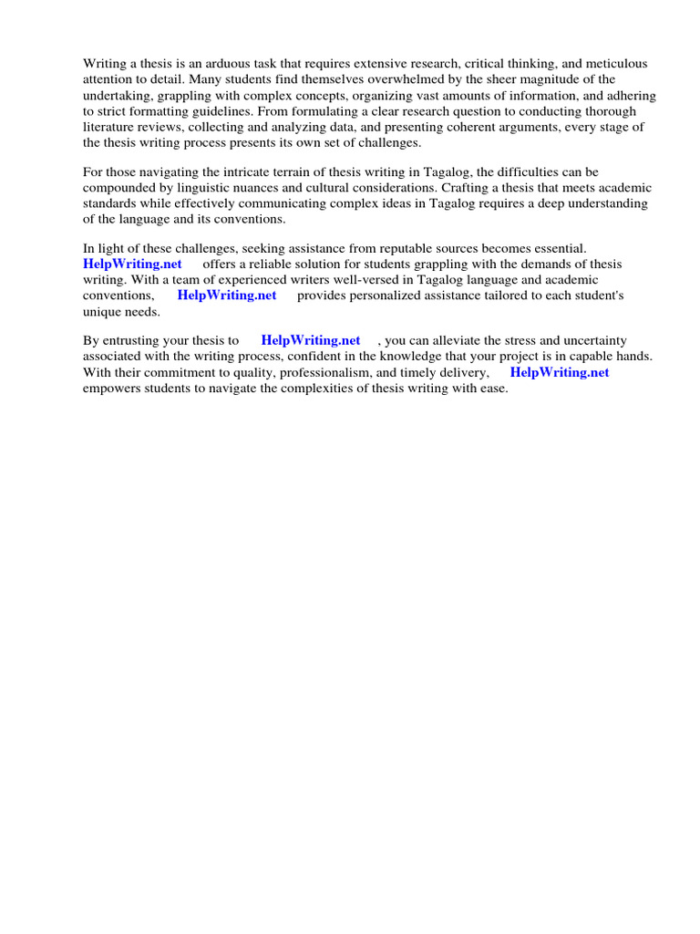 Sample ng tagalog thesis pdf tagalog language methodology