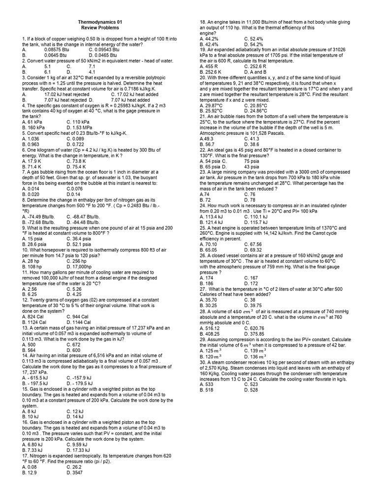 ENGINEERING THERMODYNAMICS EXAM QUESTIONS AND ANSWERS PDF visual data 7