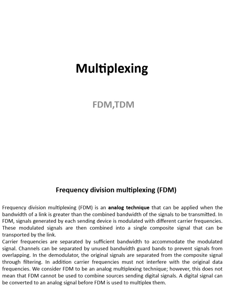 Multiple Xing | PDF | Multiplexing | Modulation