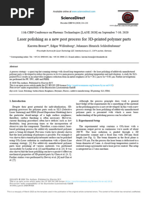 Quasi Top Hat Scan-general 3DP Polymer